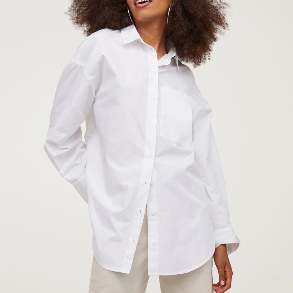 H&M Oversized Cotton Shirt NWOT